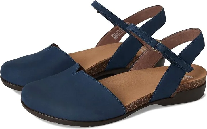 Dansko Rowan Women's Shoes Navy Milled Nubuck : EU 37 (US Women's 6.5-7) Regular, Nubuck/Leather