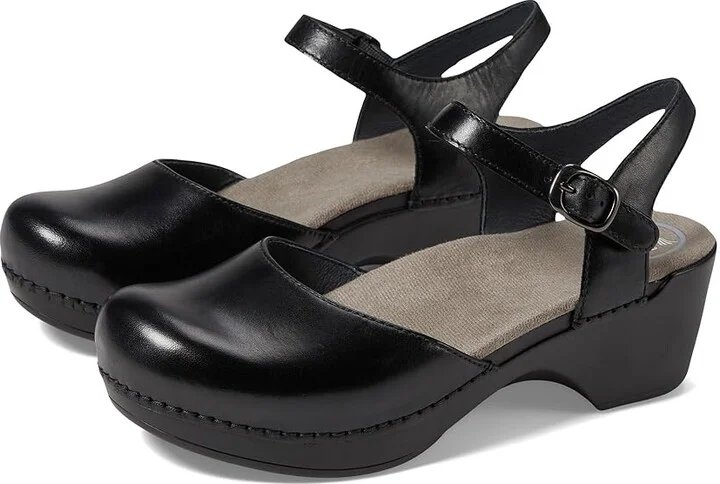 Dansko Sam Women's 1-2 inch heel Shoes Black : EU 38 (US Women's 7.5-8) Regular, Leather