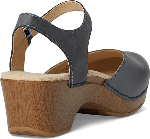 Dansko Sam Women's 1-2 inch heel Shoes Denim Burnished Nubuck : EU 36 (US Women's 5.5-6) Regular, Leather - Image 4