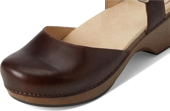 Dansko Sam Women's 1-2 inch heel Shoes Teak Vintage : EU 36 (US Women's 5.5-6) Regular, Leather - Image 8