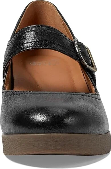 Dansko Sandy Women's Flat Shoes Black Waterproof Milled : EU 39 (US Women's 8.5-9) Regular, Leather - Image 2