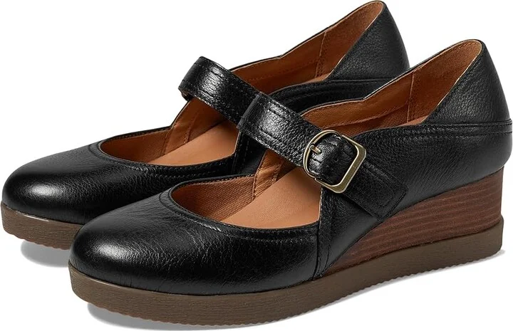 Dansko Sandy Women's Flat Shoes Black Waterproof Milled : EU 39 (US Women's 8.5-9) Regular, Leather