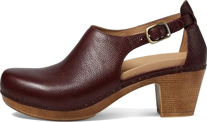 Dansko Sassy Women's Flat Shoes Cordovan Milled : EU 42 (US Women's 11.5-12) Regular, Leather - Image 5