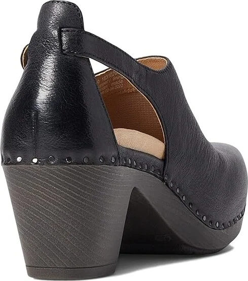 Dansko Sassy Women's Shoes Black Milled Burnished : EU 38 (US Women's 7.5-8) Regular, Leather - Image 4