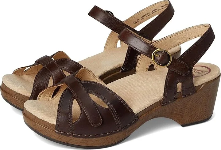 Dansko Season Women's Shoes Teak Vintage Pull Up : EU 37 (US Women's 6.5-7) Regular, Leather