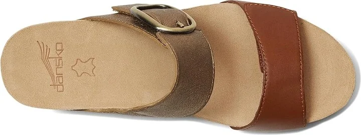 Dansko Shannon Women's Clog Shoes Gold Tan : EU 39 (US Women's 8.5-9) Regular, Leather - Image 2