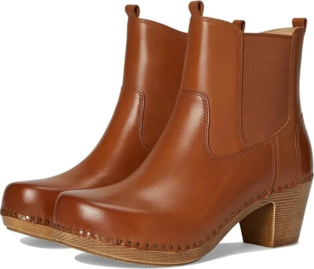 Dansko Shayna Women's Flat Shoes Luggage Burnished Calf : EU 42 (US Women's 11.5-12) Regular, Leather
