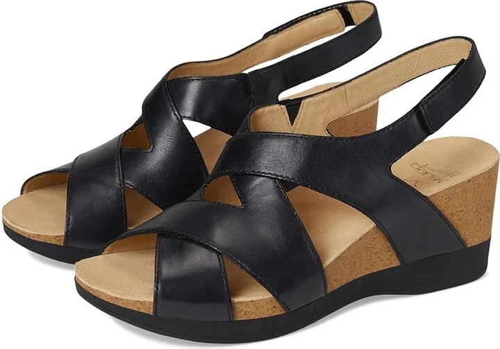 Dansko Shyla Women's Sandals Black : EU 37 (US Women's 6.5-7) Regular, Leather