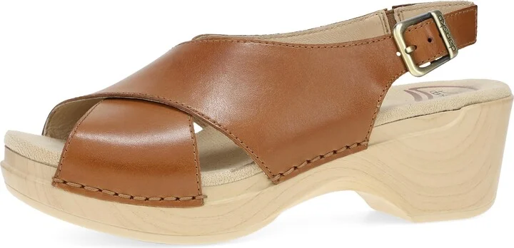Dansko Sloane Stylish Sandal for Women - Lightweight with Added Arch Support - Durable PU Outsole for Long-Lasting Wear and Comfort Tan 11.5-12 M US
