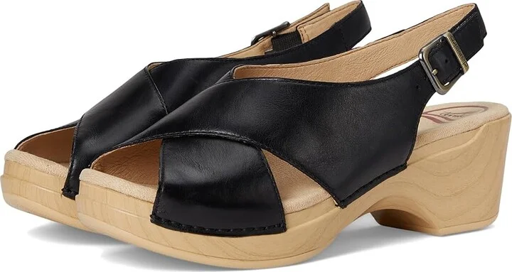 Dansko Sloane Women's Sandals Black : EU 36 (US Women's 5.5-6) Regular, Leather