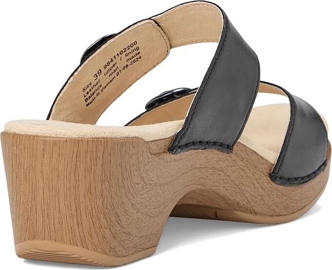 Dansko Sophie Women's Sandals Black : EU 39 (US Women's 8.5-9) Regular, Leather - Image 4