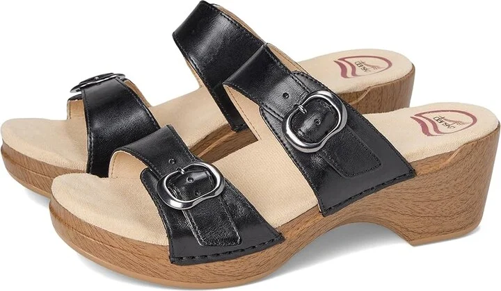 Dansko Sophie Women's Sandals Black : EU 39 (US Women's 8.5-9) Regular, Leather