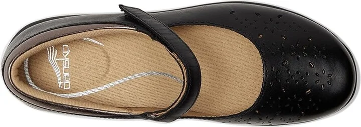 Dansko Stacy Women's Shoes Black Waxy Burnished : EU 37 (US Women's 6.5-7) Regular, Leather - Image 2