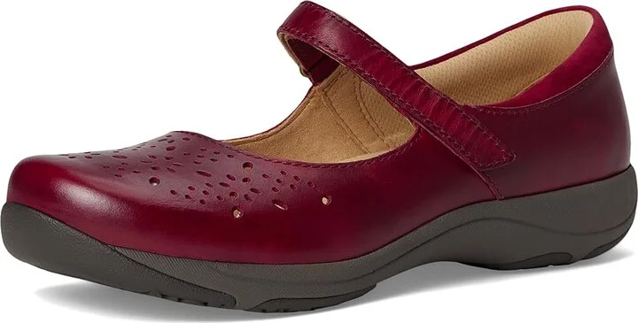 Dansko Stacy Women's Shoes Red Waxy Burnished : EU 42 (US Women's 11.5-12) Regular, Leather - Image 5