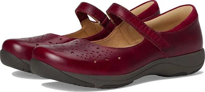 Dansko Stacy Women's Shoes Red Waxy Burnished : EU 42 (US Women's 11.5-12) Regular, Leather