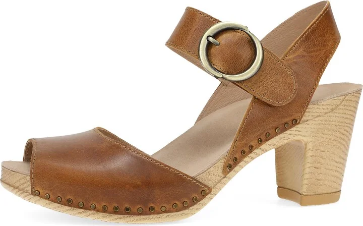 Dansko Tamra Peep Toe Sandal for Women - Quality Leathers and a Heel for a Classy