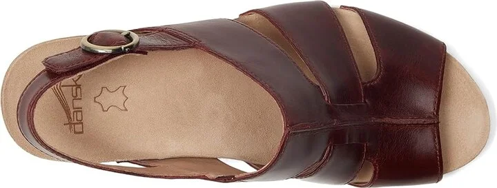 Dansko Tatiana Women's Sandals Wine : EU 40 (US Women's 9.5-10) Regular, Leather/Suede - Image 2