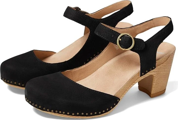 Dansko Taytum Women's Shoes Black Milled Nubuck : EU 38 (US Women's 7.5-8) Regular, Leather
