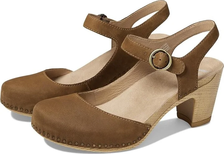 Dansko Taytum Women's Shoes Tan Milled Nubuck : EU 37 (US Women's 6.5-7) Regular, Leather