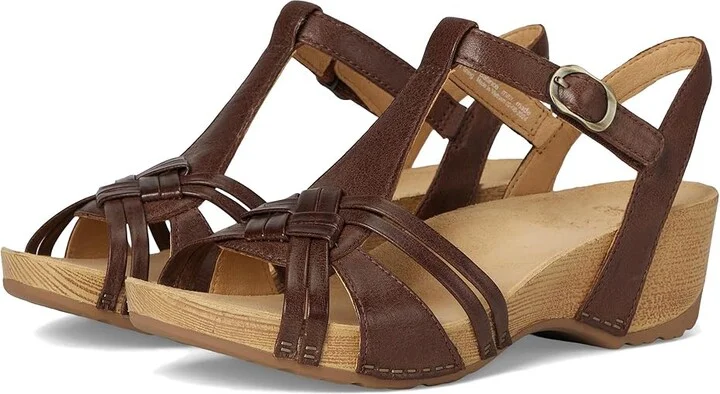 Dansko Tia Women's Sandals Brown : EU 42 (US Women's 11.5-12) Regular, Leather