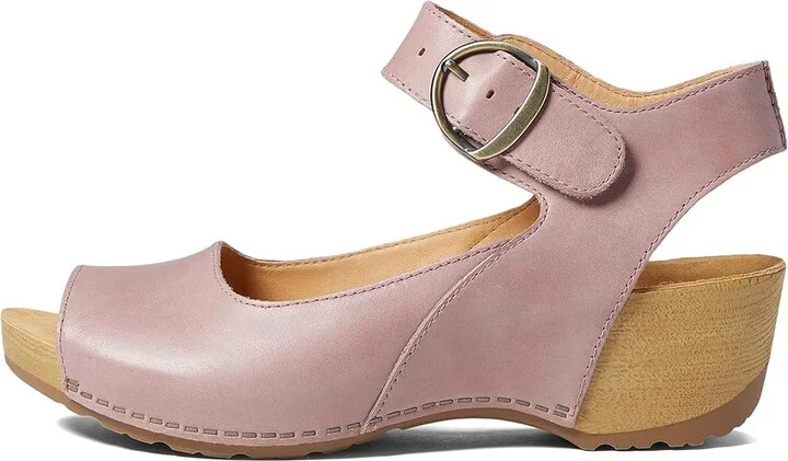 Dansko Tiana Women's Shoes Blush Burnished Nubuck : EU 37 (US Women's 6.5-7) Regular, Leather - Image 5
