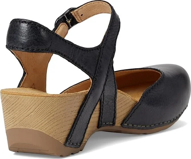 Dansko Tiffani Women's Shoes Black Milled Burnished : EU 36 (US Women's 5.5-6) Regular, Leather - Image 4