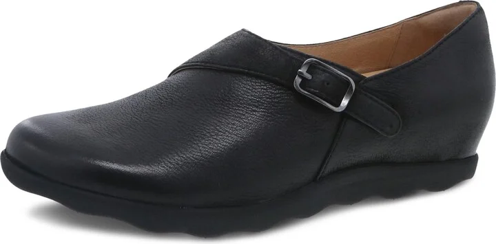 Dansko Women's Marisa Black Burnished Oxford Flat 8.5-9 M US - Slip on