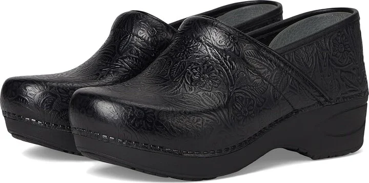 Dansko XP 2.0 Women's Shoes Black Tooled Floral : EU 43 (US Women's 12.5-13) Regular, Patent Leather