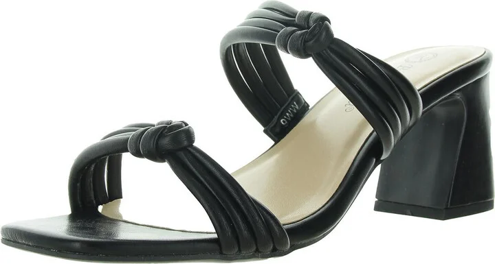 Danville Womens Padded Insole Faux Leather Block Heel