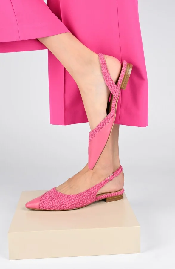 Daphnne Cap Toe Slingback Flat - Image 11
