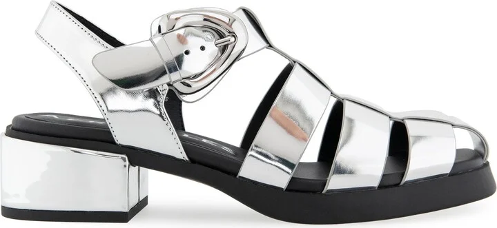 SILVER MIRROR METALLIC LEATHER