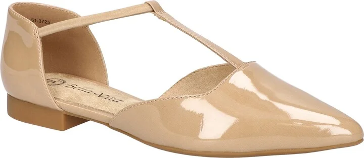 Darby Pointed Toe T-Strap Flat