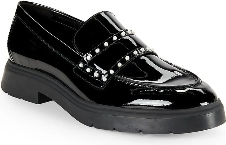Darcy Simulated Pearl Leather Penny Loafers - Image 2