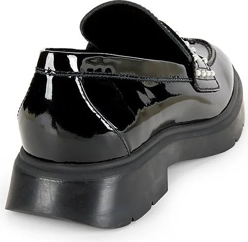 Darcy Simulated Pearl Leather Penny Loafers - Image 3