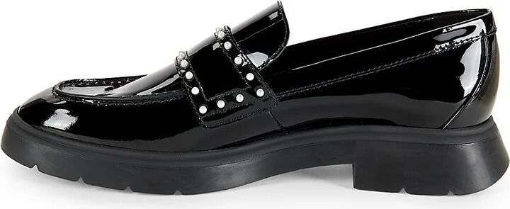 Darcy Simulated Pearl Leather Penny Loafers - Image 4