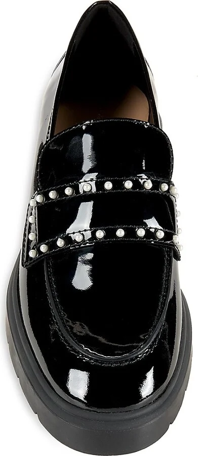 Darcy Simulated Pearl Leather Penny Loafers - Image 5