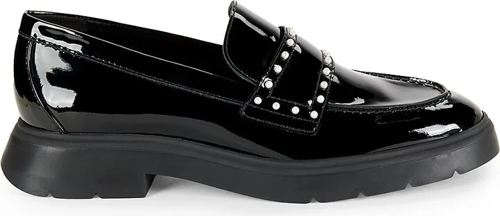 Darcy Simulated Pearl Leather Penny Loafers