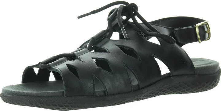 Darcy Womens Lace-Up Leather Slingback Sandals