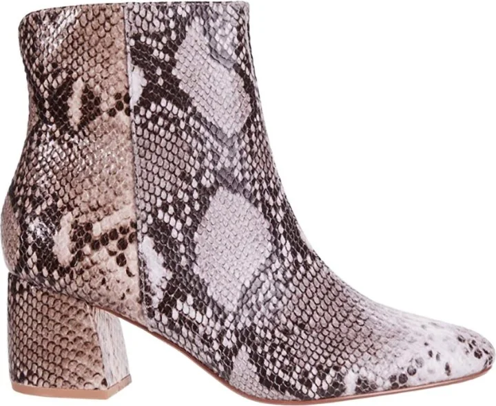 Daria Block Heel Bootie In Snake