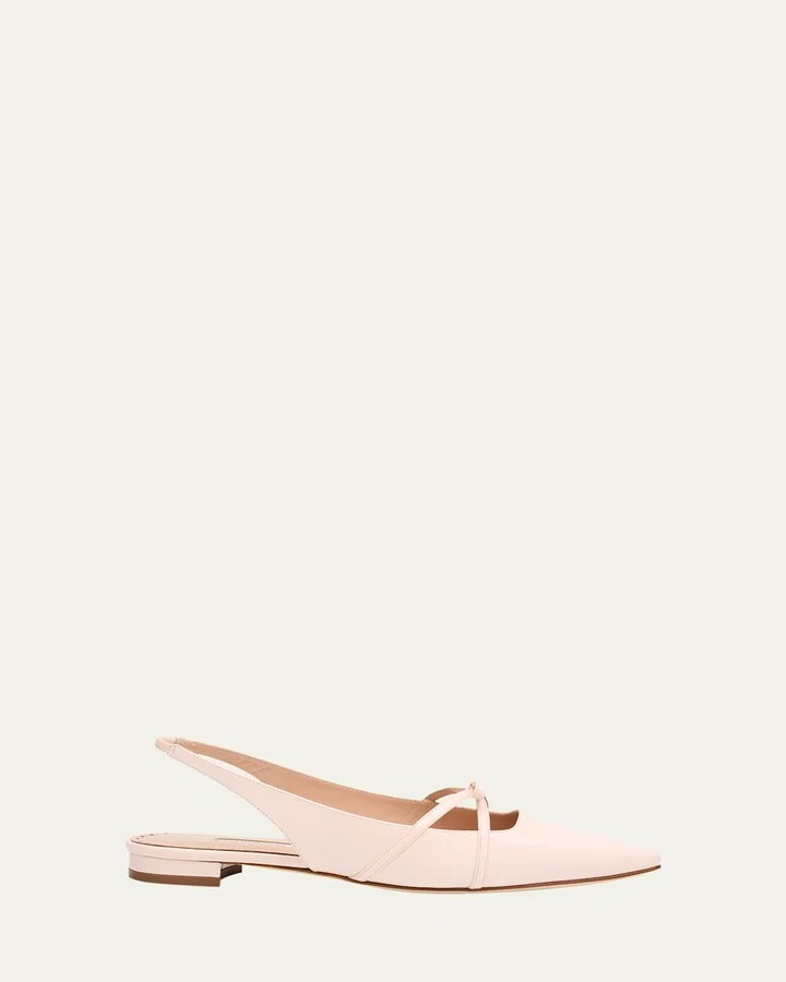 Daria Patent Leather Slingback Ballerina Flats