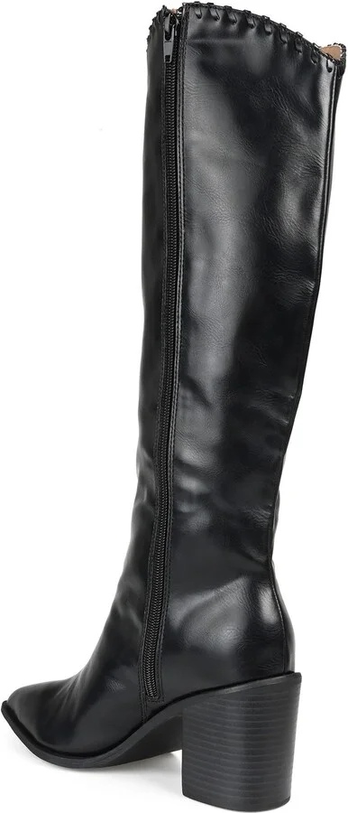 Daria Whipstitch Tall Vegan Leather Western Boot - Image 2