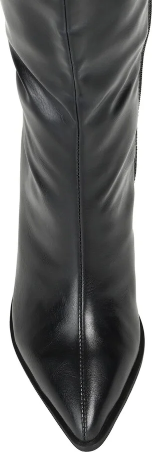 Daria Whipstitch Tall Vegan Leather Western Boot - Image 4