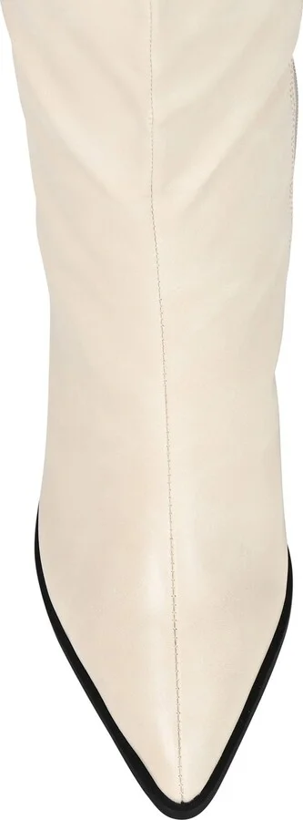 Daria Whipstitch Tall Vegan Leather Western Boot - Image 9