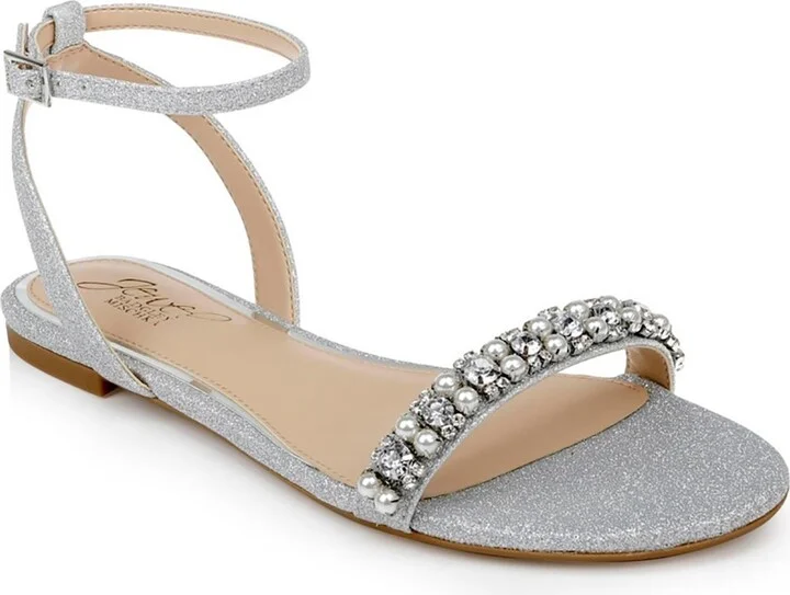 Daria Womens Embellished Glitter Ankle Strap