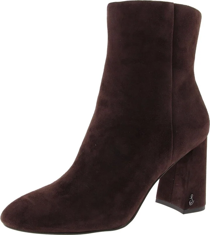Daria Womens Leather Solid Mid-Calf Boots