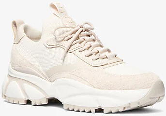 Darius Suede and Stretch Knit Trainer