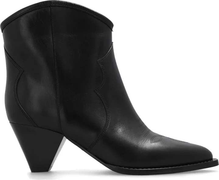 ‘Darizo’ Heeled Ankle Boots, , - Black