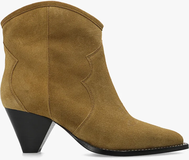 ‘Darizo’ Heeled Ankle Boots, , - Brown