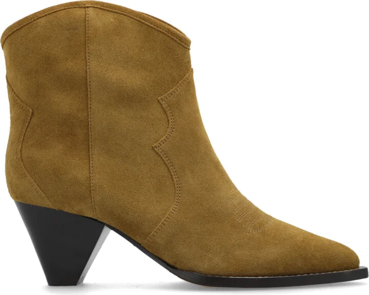 ‘Darizo’ Heeled Ankle Boots, , - Brown
