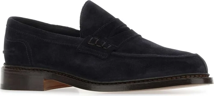 Dark Blue Suede Adam Loafers - Image 2
